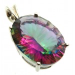 Mystic Topaz Gemstone Sterling Silver Pendant 07